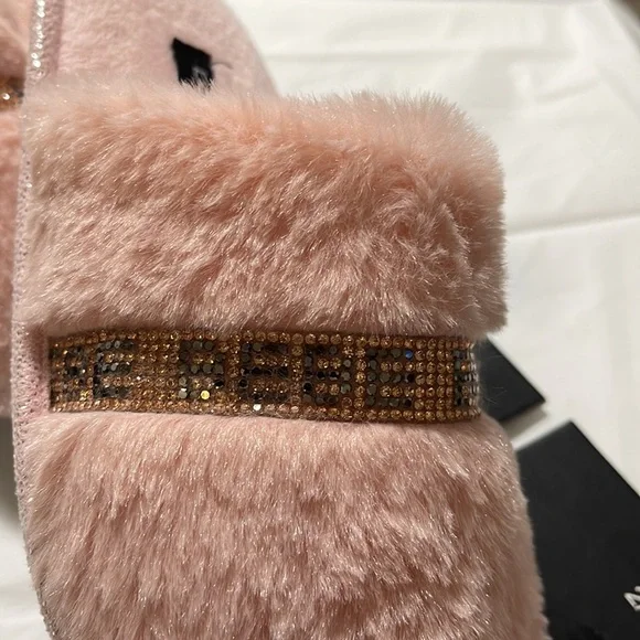 Bebe girls rhinestoned slide in slippers NWT girls size L 2/3 - Picture 4 of 7